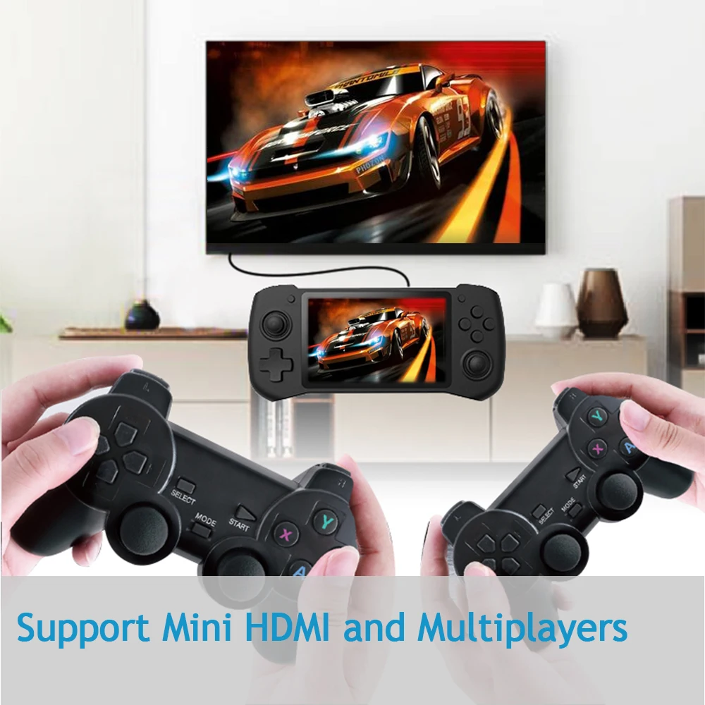 GP430 Ретро портативная игровая консоль 4 3 &quotRaspberry Pi CM3 Retropie OS HDMI Out Online TV с 15000 +