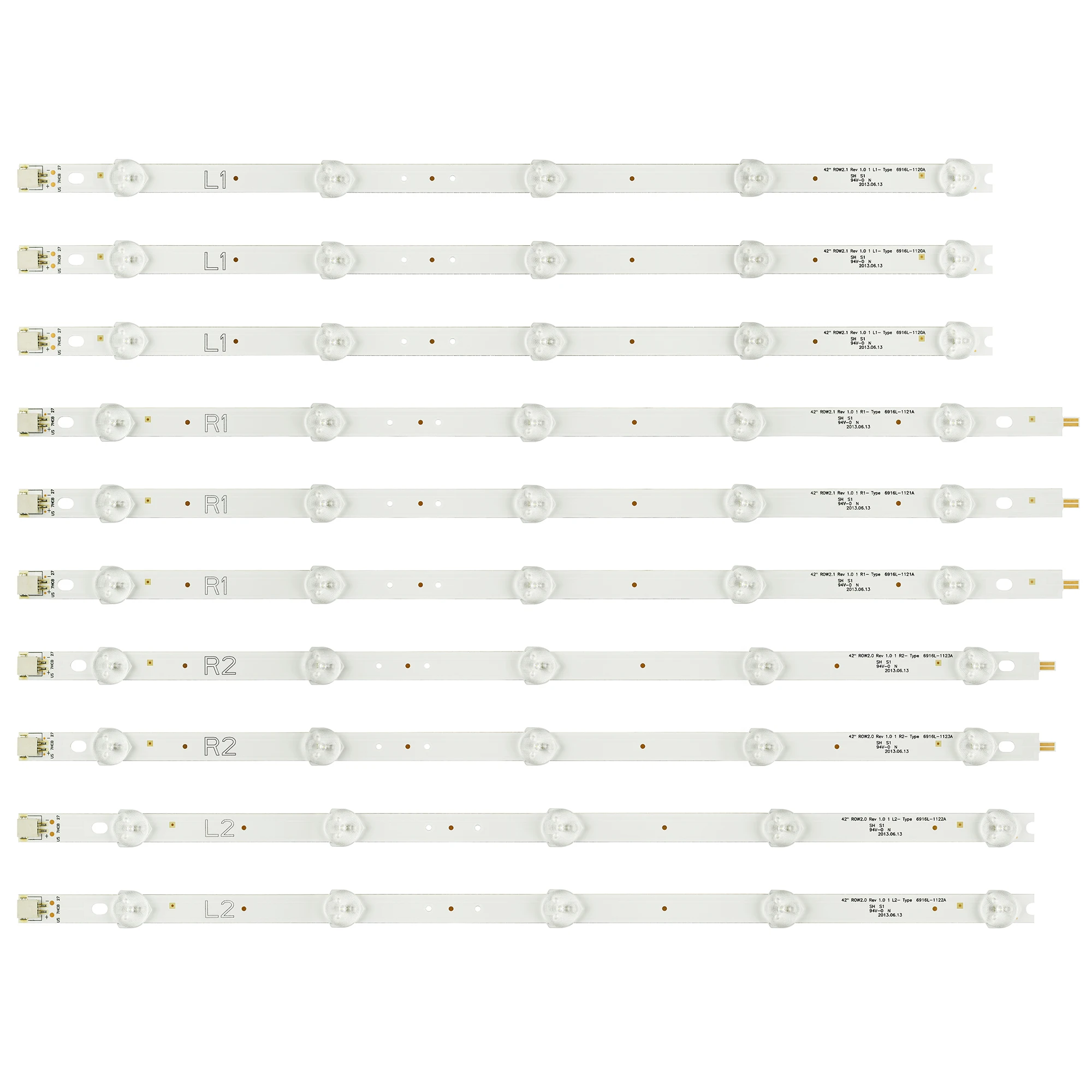 

Для LG 42 дюйма ЖК-подсветка 6637L-0017A PPW-HL42DC LC420DUN 6916L-1120A 1121A 1122A 1123A 1 комплект = 12 штук R1 + L1 длина 832 мм