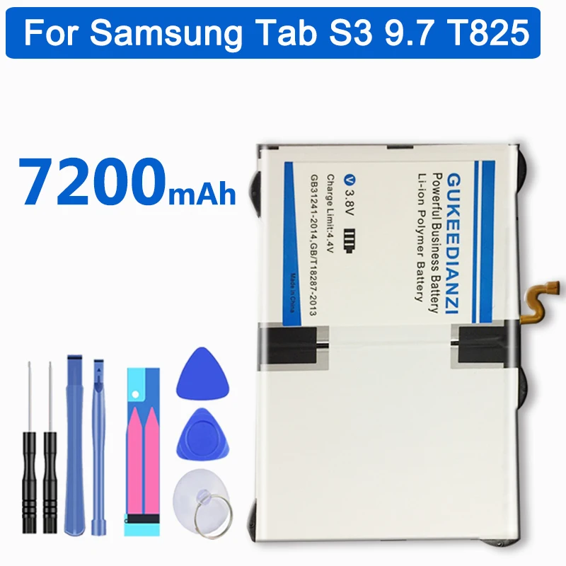 GUKEEDIANZI 7200 мАч планшет Батарея EB-BT825ABE для samsung Galaxy Tab S3 9,7 дюймов SM-T825C SM-T820 SM-T825 SM-T825Y