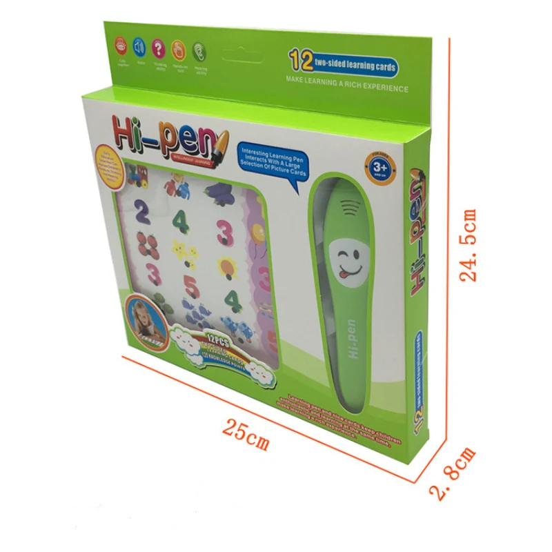 1 Set Intellectual Toy Reading Pen Early Learning Machine English Sight Words Cards Educational Preschool Teaching Supplies 5