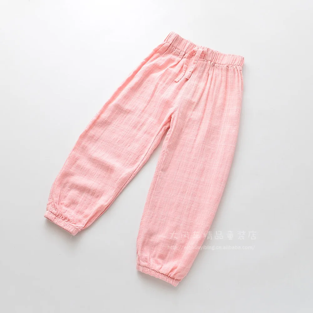 0421-07 Childrenswear Summer New Style Soft And Comfortable Girls Multi-color Elastic Waist Anti Mosquito Pants