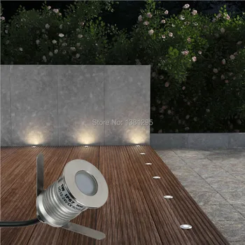 

Recessed LED Deck Light IP67 12V 24V 1W Outdoor Ground Patio Underground Lamp Terrace Floor lighting Stairs Step Spot Dimmable