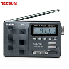 TECSUN DR-920C цифровой портативный Будильник Радио дисплей FM/MW/SW мульти диапазон с высокой чувствительностью ЖК-аудио