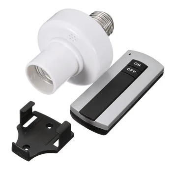 

E27 Cap Screw 220V Wireless Remote Control Light Bulb Holder Switch W/Controller