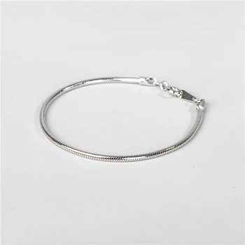 

Sodrov 925 Sterling Silver Snake Bone Design Glossy Bracelet Korean Style Simple Cold Style Fashion Hand Jewelry Silver Bracelet