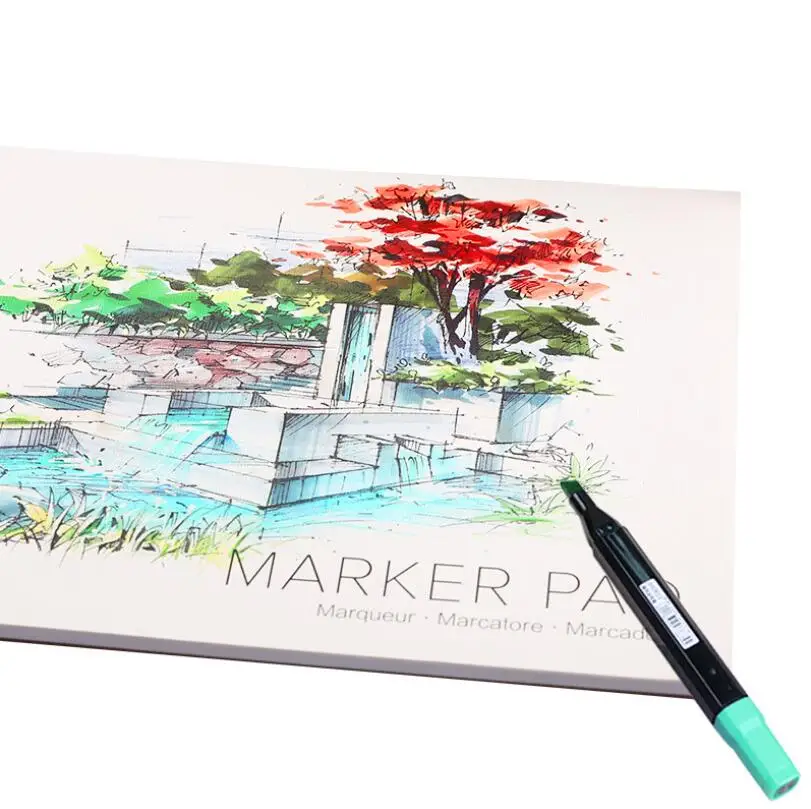 Двойная ручка маркер Wate color Sketch Fineliners материалы для рисования Профессиональные