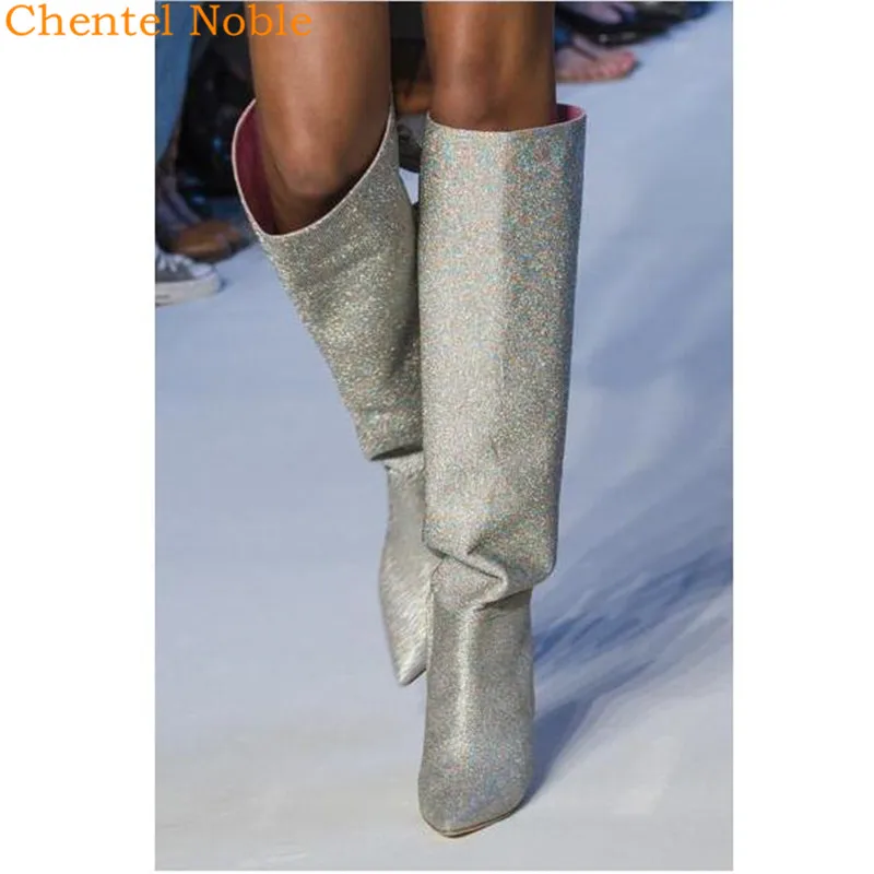 Новинка Брендовые женские высокие сапоги до колена В рыцарском стиле модель 2019