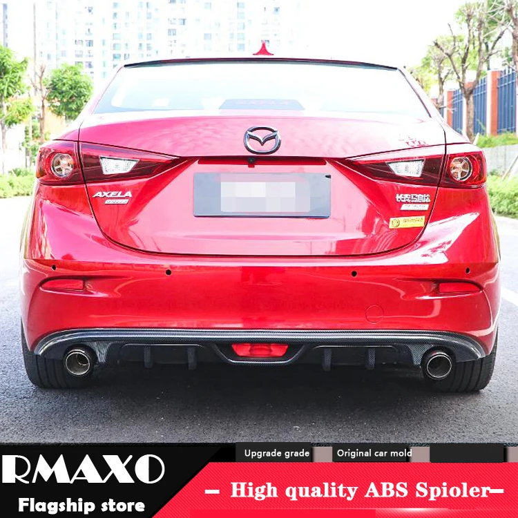 Для Mazda 3 Axela ABS задний бампер диффузор защитные бамперы для 2017 2019 WCK Комплект