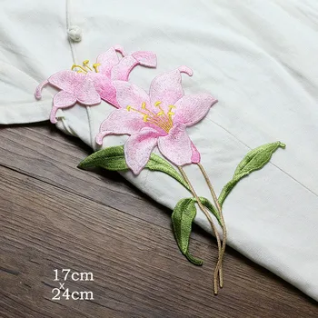 

Color Orchid Applique Dress Patch Hanfu Cheongsam Plain Decorative Flowers Hand-embroidered Water-soluble Cloth Stickers