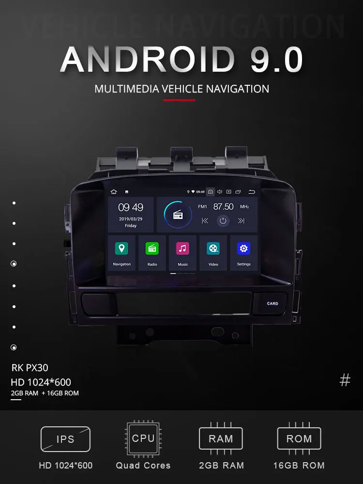 TOPBSNA 2 Din Android 9,0 автомобильный dvd-плеер для Opel Astra J Vauxhall Buick Verano 2010 2011 2012 2013 gps Navi аудио wifi RDS