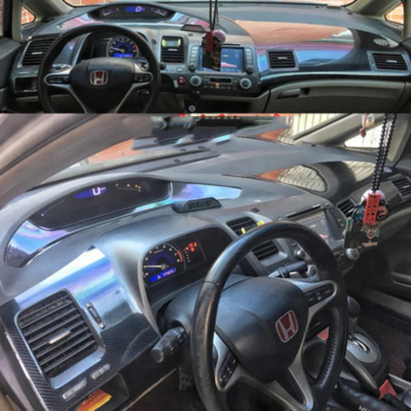 

Автомобильные аксессуары 3D/5D наклейки из углеродного волокна для Honda Civic 2012-2015 внутренняя Центральная панель управления дверная ручка украсить