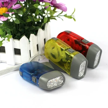 

Hand Crank Traveling Torch Light Battery-Free Camping Lights 3 LEDs Hand Pressing Flashlight Manual Generator Flashlight