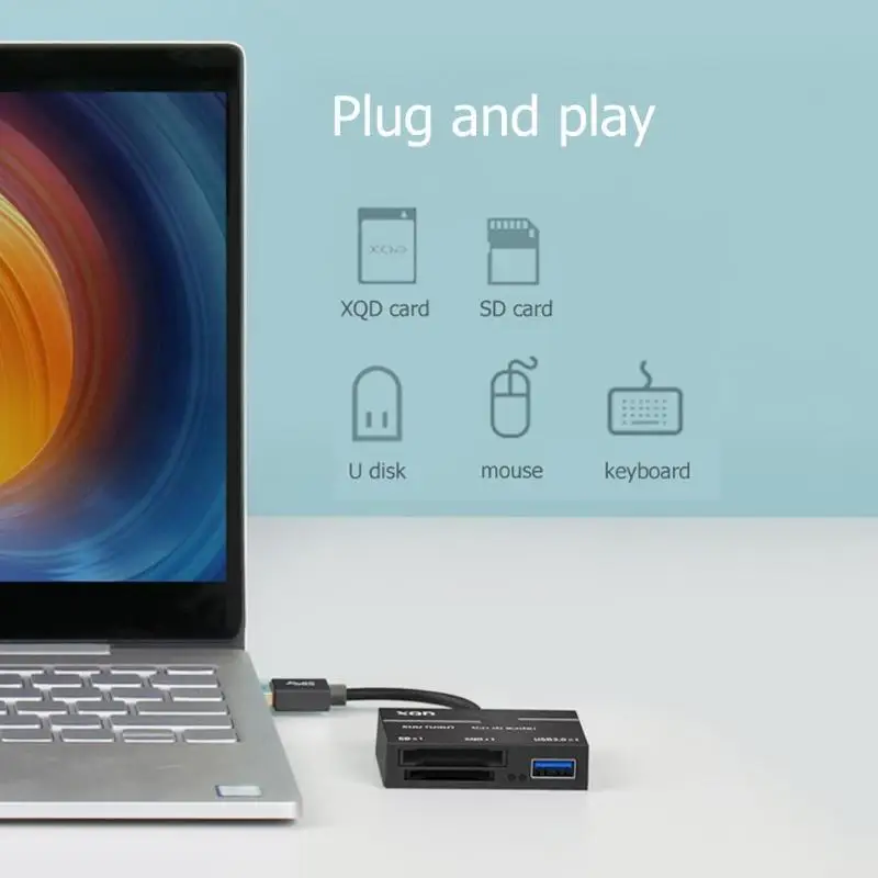 XQD кард-ридер 500 МБ/с./с высокоскоростной XQD2.0 USB3.0 концентратор адаптер для ПК
