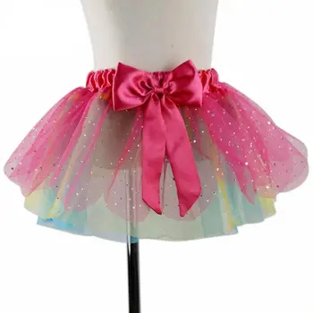 

New Tutu Skirt Baby Girl 3-8T Princess Mini Pettiskirt Party Dance Rainbow Tulle Skirts Girls Clothes Children Clothing