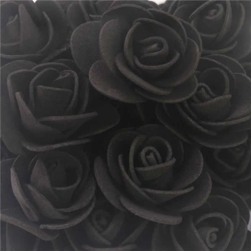 Пузырьковая Роза медведи ПЕНА РОЗА ручной работы медведь плесень DIY искусственный цветок розы Медведь пластик медведь розы - Цвет: 500pcs black rose