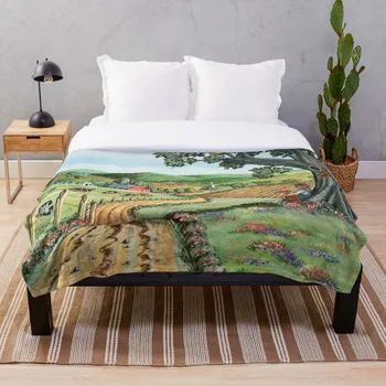 

Soft Blanket for Bed Sherpa Flannel Fleece Blanket Home Travel Sofa Soft Throw Blanket My Farm On Craft Foam