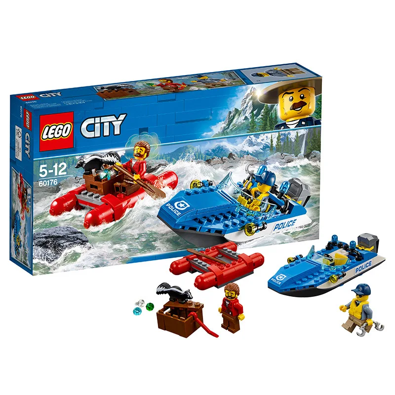 LEGO City Series 60176 Torrent Pursuit Lego City Small Particles Building Blocks Toy