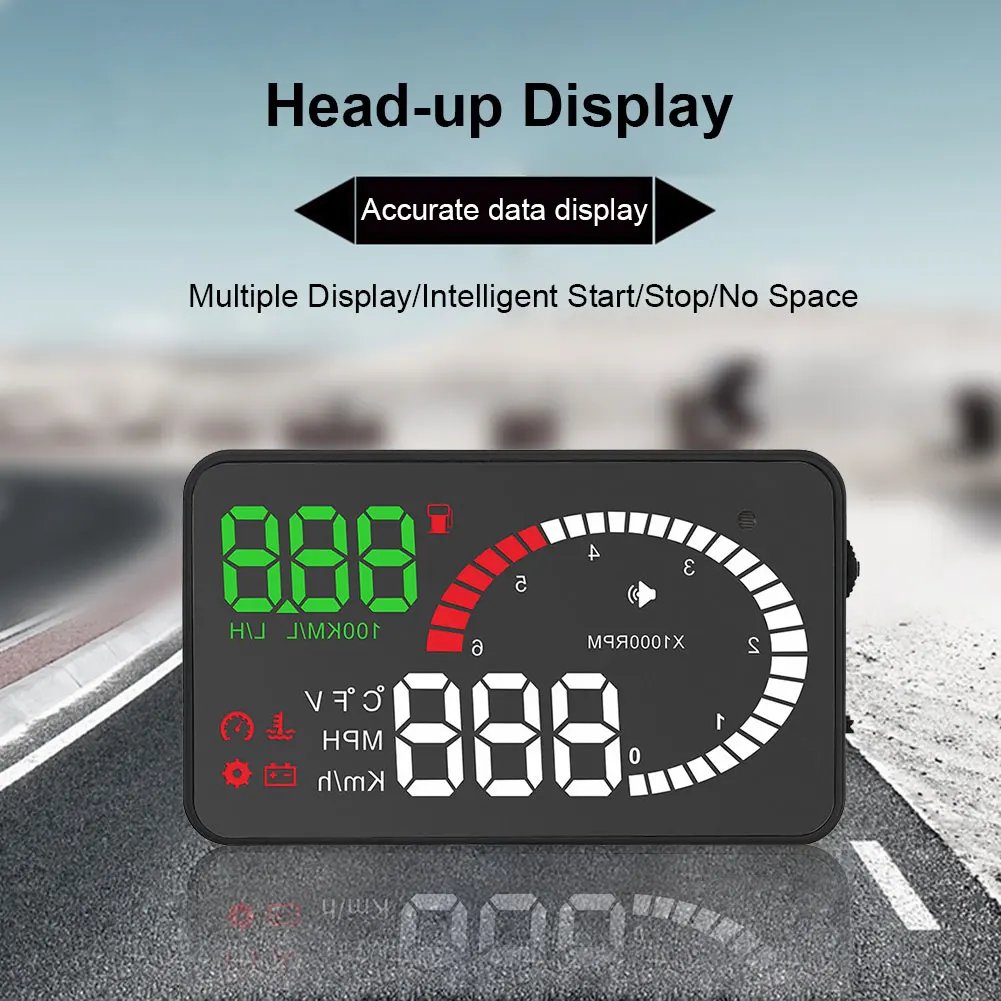 СверхскоростПредупреждение ющий экран HD OBD2 автомобильные аксессуары Hud Дисплей Электронный лобовое стекло проектор Спидометр ABS Авто
