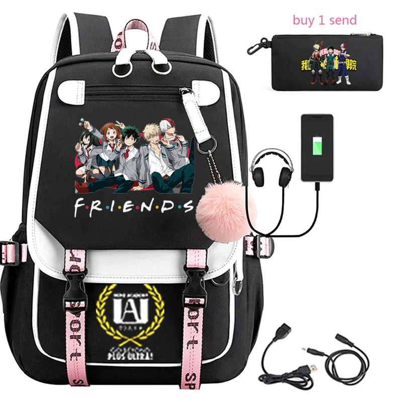 backpack usb charging boy school 