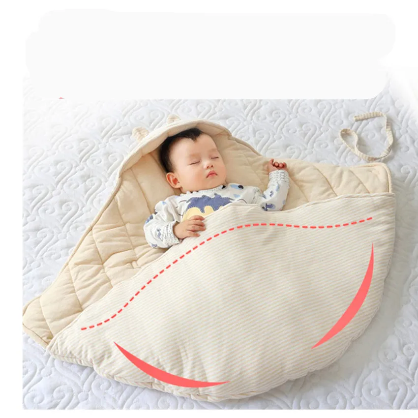 

Babies Sleeping Bags Newborn Baby Cocoon Swaddle Wrap Envelope 100%Cotton 0-3 Months Baby Blanket SwaddlingChildren's dress