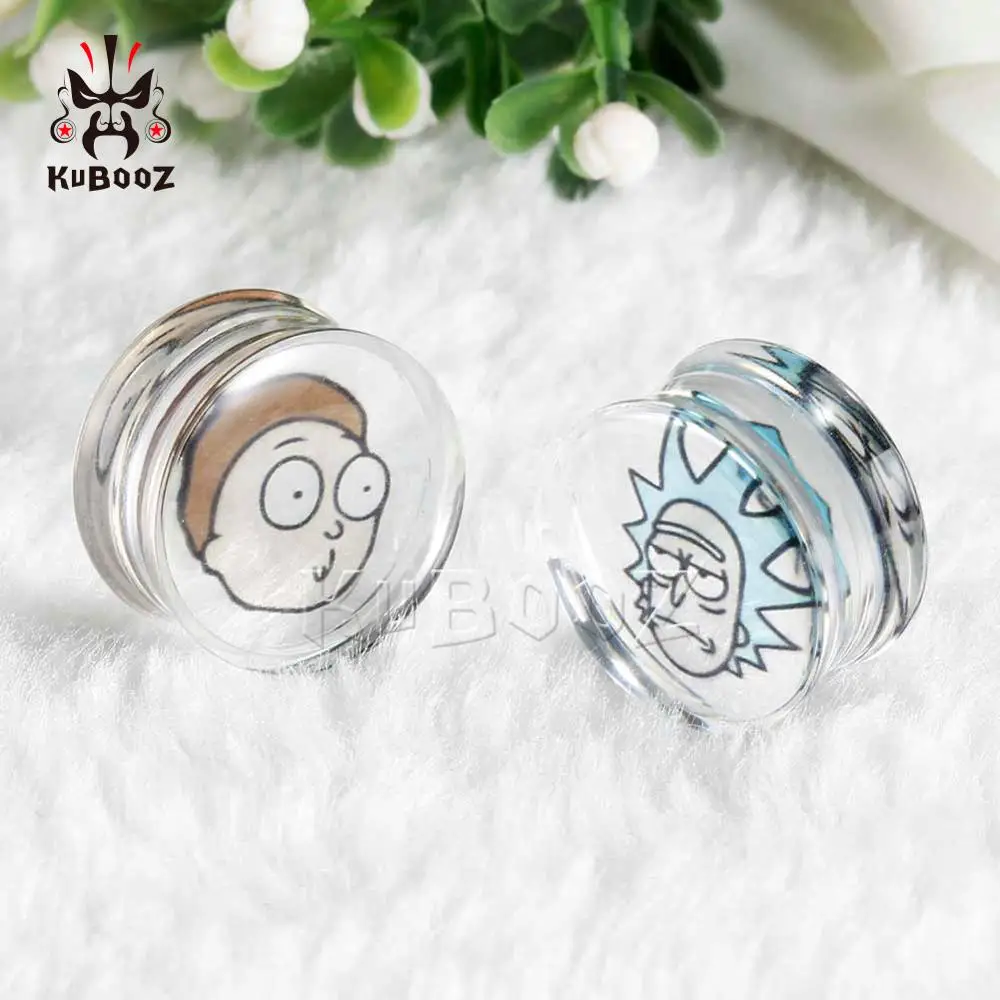 KUBOOZ Simple Transparent Acrylic Ear Piercing Gauges Earring Plugs Tunnels Stretchers Body Jewelry Expanders 8-30mm 2PCS piercing jewelry body piercing earrings ear piercing jewelry body piercing jewelry body jewelry