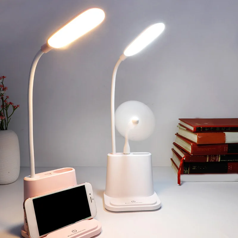  LED Night Light Eye-Caring Table Lamp Desk Lamp with USB Charging Port Home Bedroom UD88