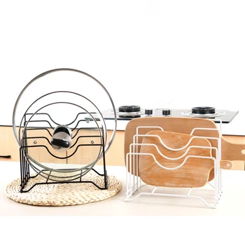 

Multifunctional Kitchen Cookware Chopping Board Storage Box Storage Rack Pot Cover Chopping Board Rack Accessories