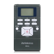 RETEKESS PR13 радиоприемник FM стерео портативное радио DSP электронные мини-часы приемник для больших встреч синхронный интерпретация
