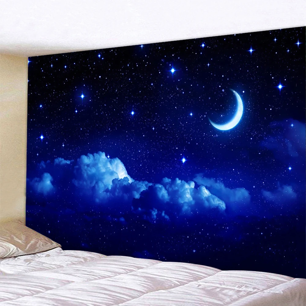 Tapestry Decor Beach moon night sky background home bedroom sheet beach towel yoga mat