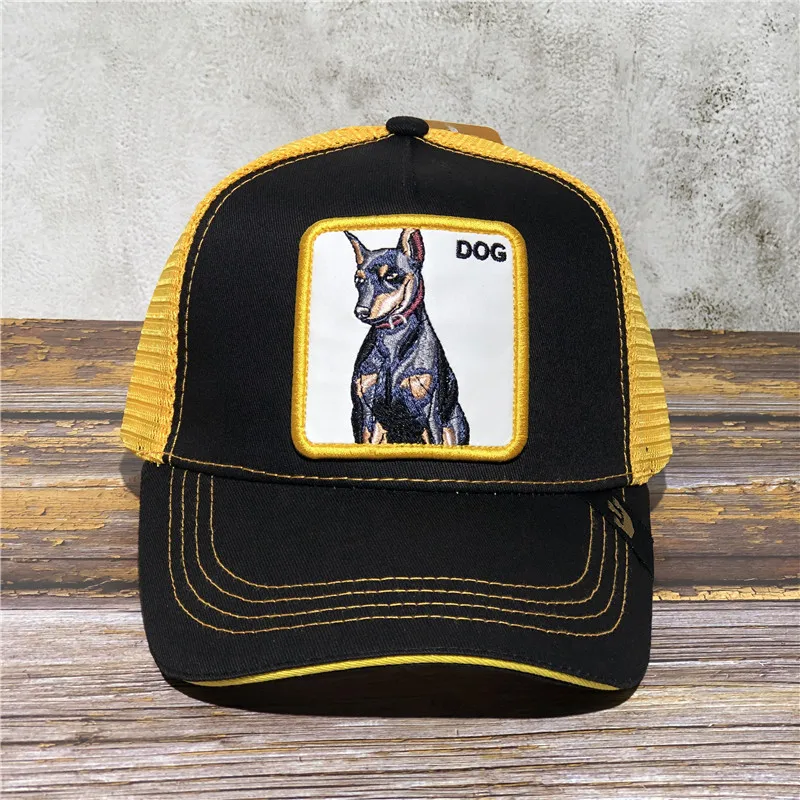 

Dog with Erect Ears Baseball Cap Animal Exquisite Embroidery Anime Cute Mesh Animal Series Truck Driver hats
