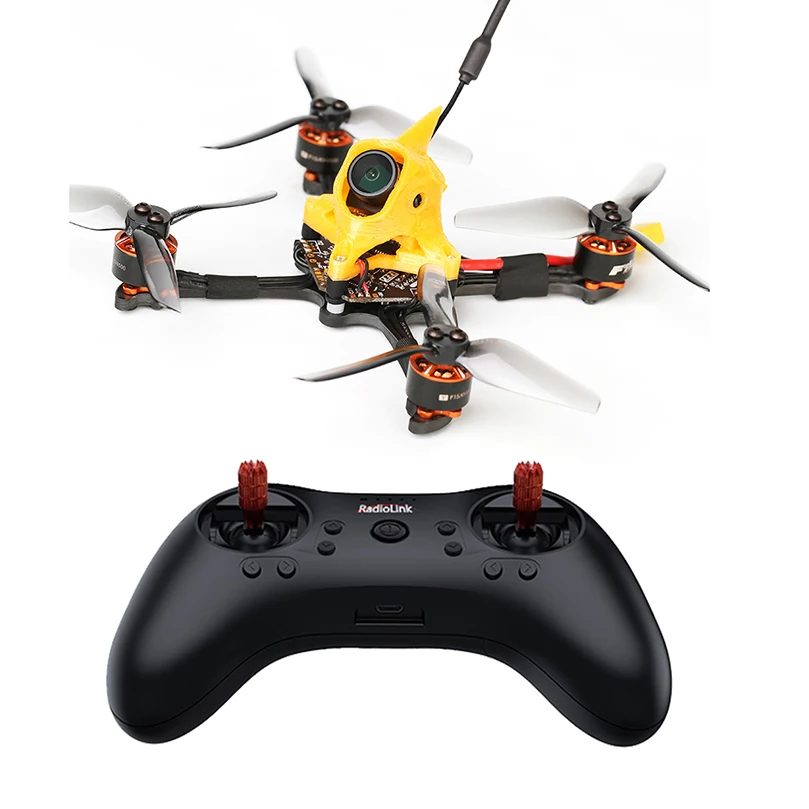 

RadioLink T8S Remote Controller withToothpick F15 110mm RTF FPV Racing Drone 4500KV Motor 4 in 1 BLHeliS 12A 4s ESC F4