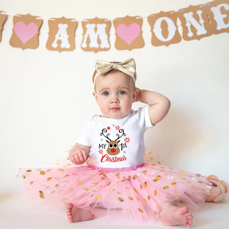 my first christmas baby girl dress
