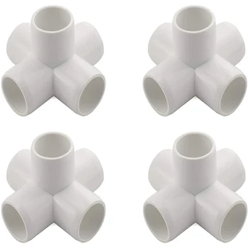 

10 Pieces 5 Ways PVC Elbow Heavy Duty PVC Furniture DIY Pipe Furniture Fitting PVC Elbow Fitting 1/2inch