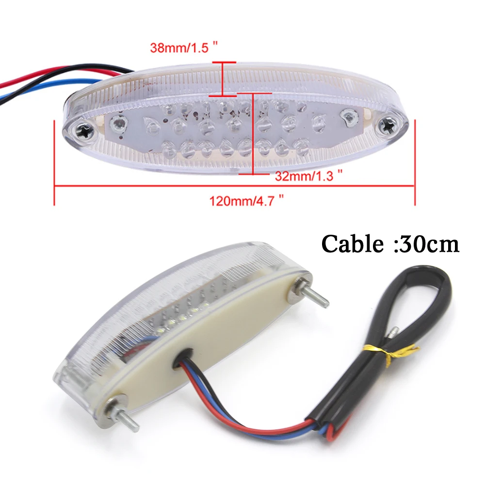 12 В 28 светодиодный s мотоциклетный светодиодный фонарь для номерного знака велосипедный задний тормозной сигнальный светильник 30 см проводной номерной знак светильник декоративная лампа