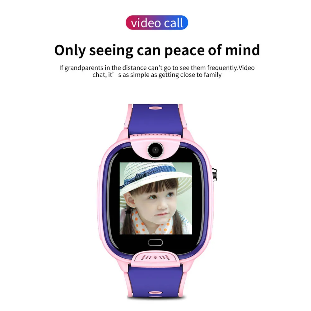 4G High Quality Beautiful Kids Smart Watch Video Call IP67 Waterproof Wifi LBS+GPS Tracker