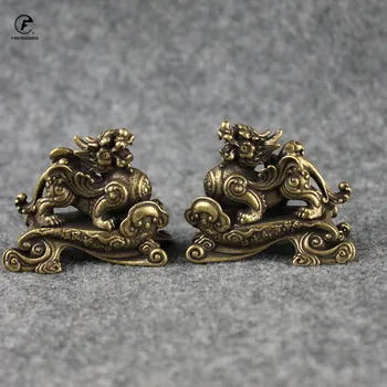 

Copper Dragon Home Decoration Chinese 12 Zodiac Animal Dragon Mascot Miniatures Figurine Brass Office Desk Feng Shui Decor Craft