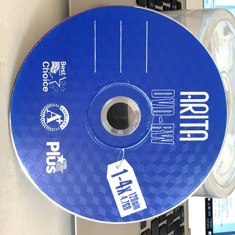 10 дисков A+ 1-4x 4,7 GB пустой синий DVD RW диск