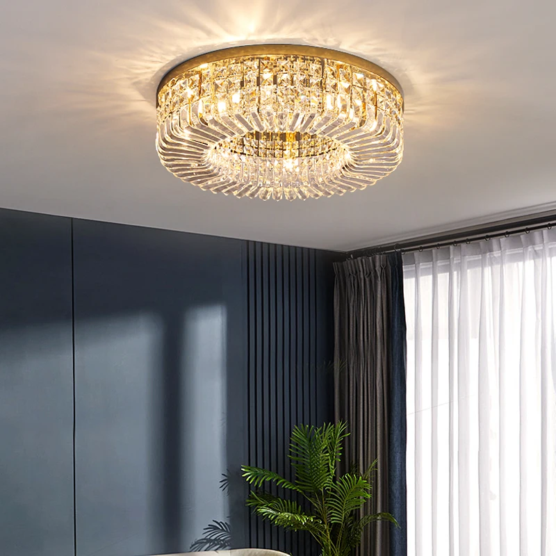 led sala de estar lustre cristal moderno 01