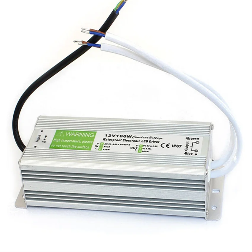 Aluminum Alloy Waterproof Power Supply Stable AC90-250V for Electronic DC12V Aluminum Alloy Waterproof Power Supply Stable AC90-250V for Electronic DC12V