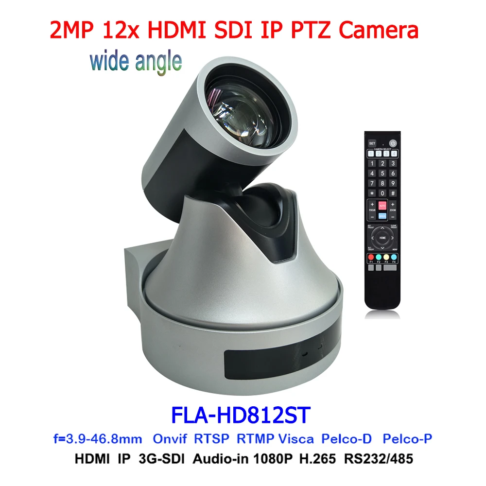 Широкоугольный 12x оптический зум IP PTZ камера с HDMI SDI CVBS для Youtube вещания видео