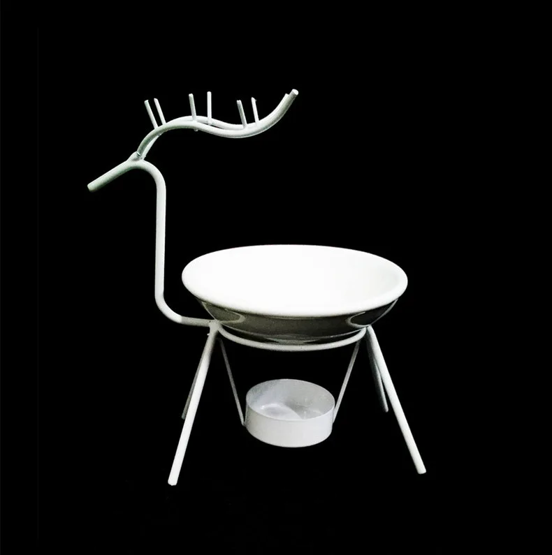 Wholesale Creative New Products Happiness Deer Iron Art Incense Holder jing you lu Iron Art Candlestick Indoor Aromatic