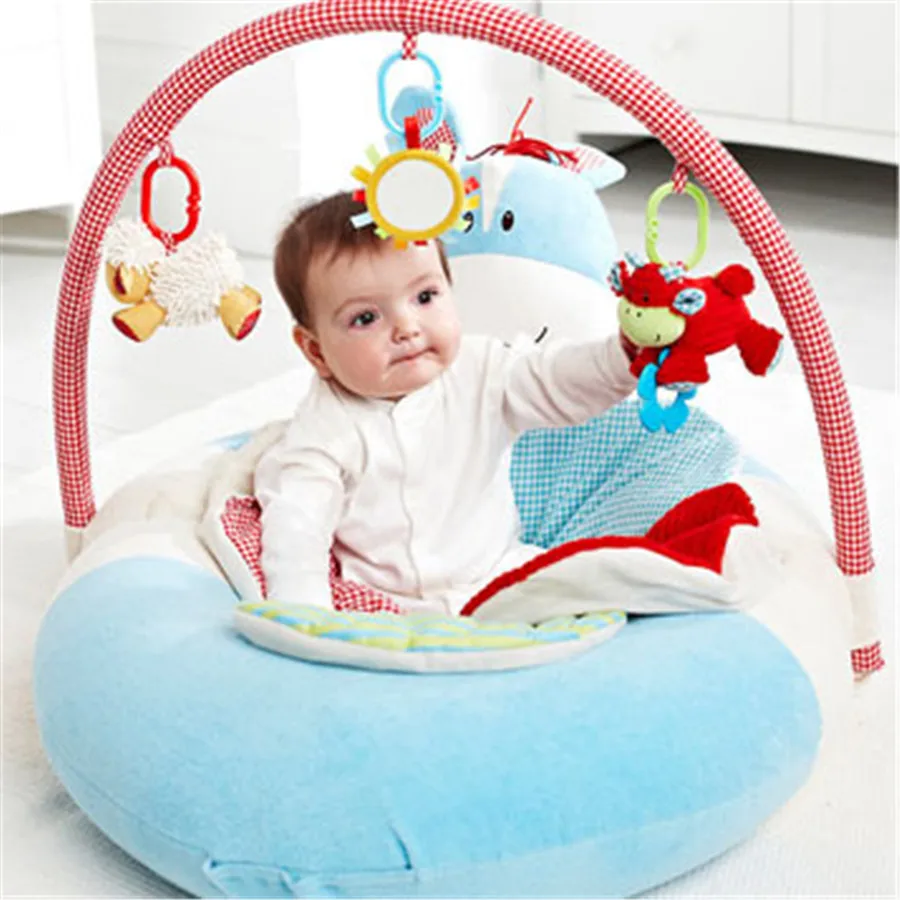 

Multi-functional Infant Inflatable Game Blanket Baby Game Mat Inflatable Sofa Climbing Pad Purple Sheep Hippo with Stand-