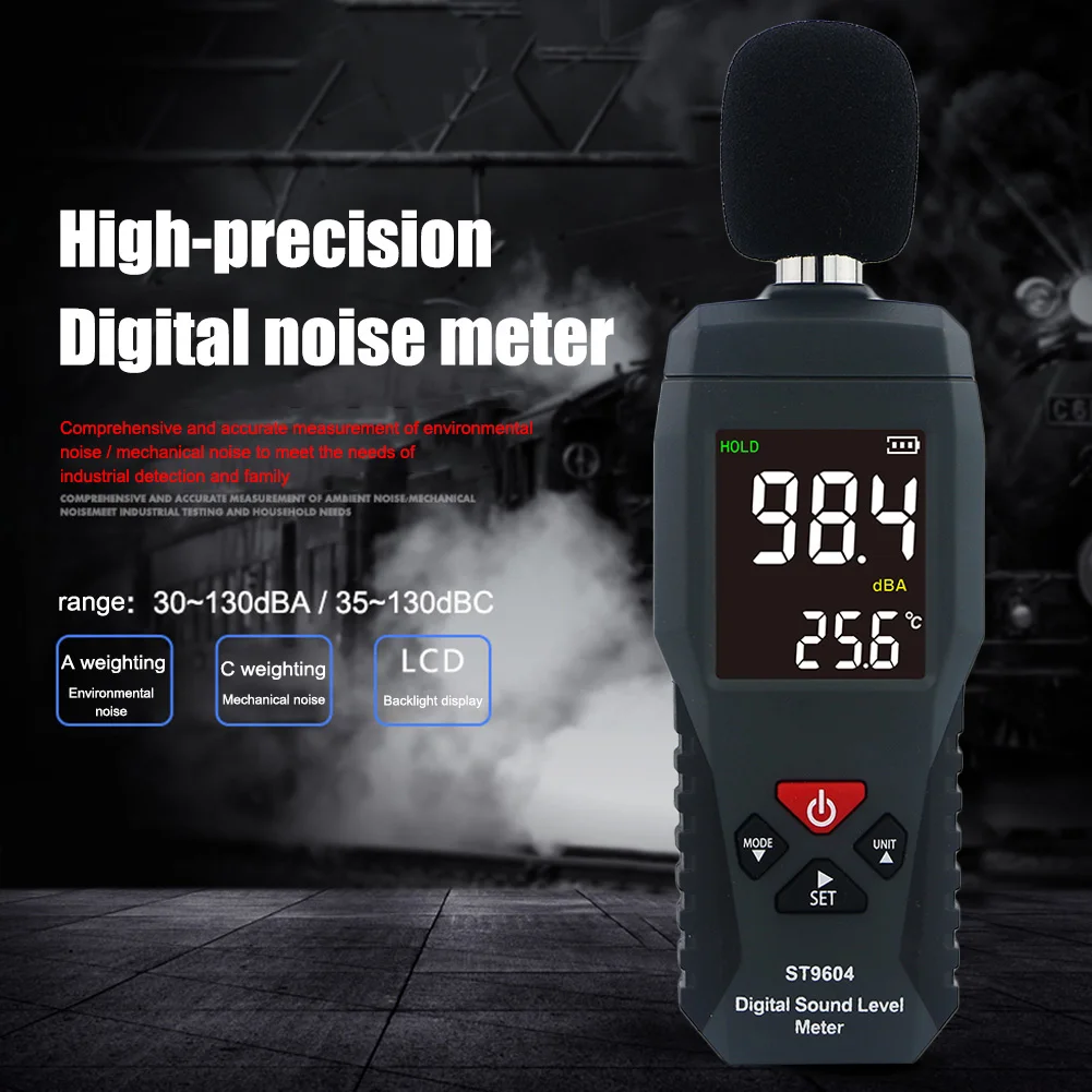 

Digital Sound Level Meter Noise Measuring Decibel Test Tool LCD Display Noise Meter PUO88