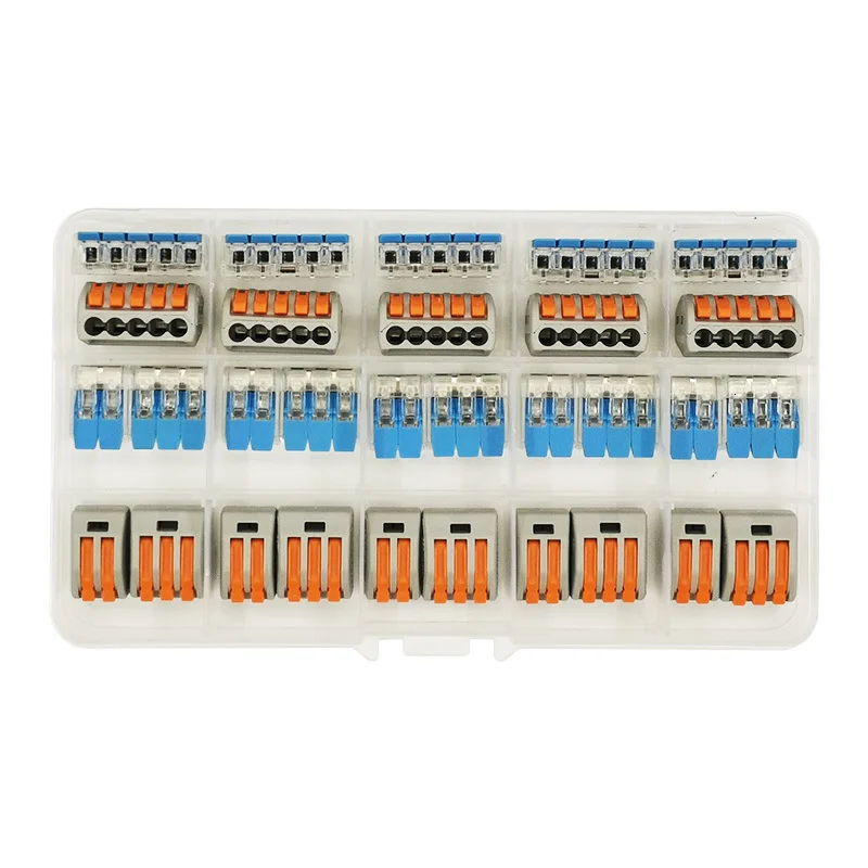 30box A-F Цзиня 30 шт./кор. 412 413 415 Универсальный Компактный проводов разъем клеммные колодки наконечники для провода соединитель AWG 28-12 - Цвет: 30box A-F