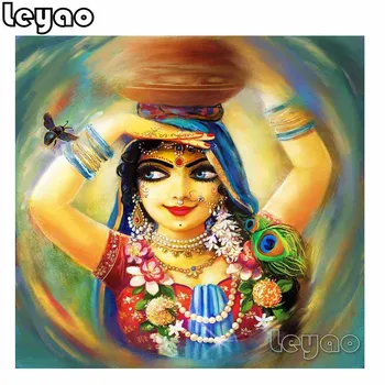 

Krishna Paintings art DIY Crystal full drill square 5D diamond painting 3D cross stitch kit mosaic square rhinestone Portrait