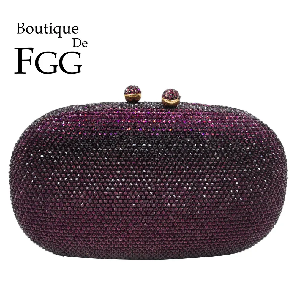 Женская вечерняя сумочка Boutique De FGG элегантная Фиолетовая Сумка клатч с
