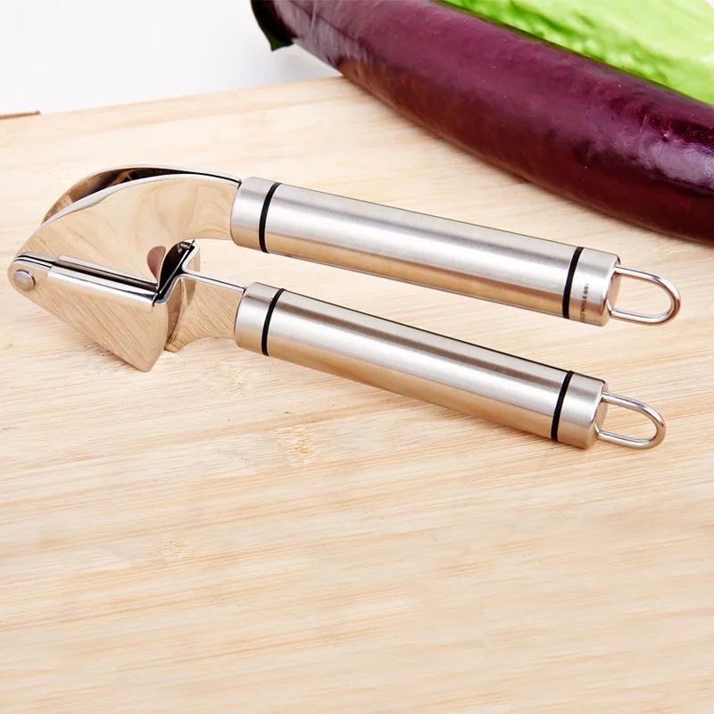 304 stainless steel garlic press extrusion kitchen utility garlic stripping