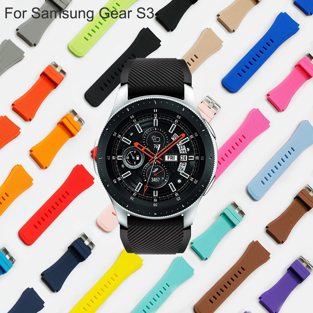 22 мм ремешок Frontier для часов Samsung Gear S3 классические часы Galaxy 46 активные силиконовые