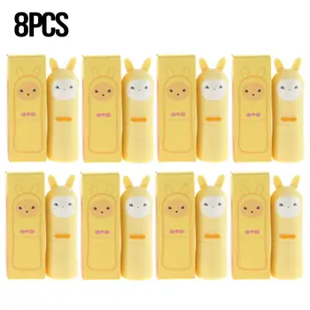 

8pcs Empty Lip Gloss Tubes Cartoon Cosmetic Containers Lipstick Jars Balm Tube Cap Container Travel Makeup Tools