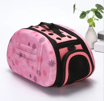 

EVA pet bag portable foldable Travel Pet cat dog bag Fashion breathable Puppy Carrying Mesh Shoulder Pet Bags suitable for women